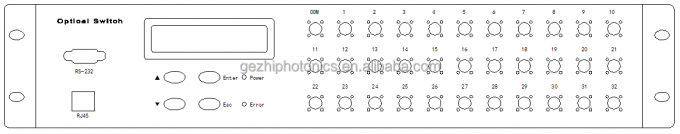 FSW 1x48 ไฟเบอร์ออปติก สวิตช์ 19 นิ้ว 2U Rackmount 1260 ~ 1650nm Single Mode 1
