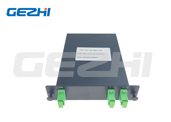 1x2 LGX Box Fiber Optical Splitter 1*2 SC/APC Connector สำหรับกล่องกระจาย FTTH FTTA