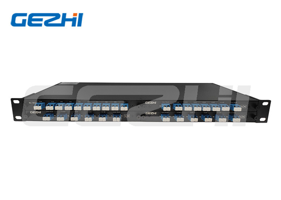 ซื้อ 100GHz 8Channel DWDM Mux Demux ไฟเบอร์ดูเพล็กซ์พร้อมจอภาพและพอร์ตไวด์แบนด์ 1310nm สีเทาในตู้แร็ค 1U 4 ช่อง online manufacture