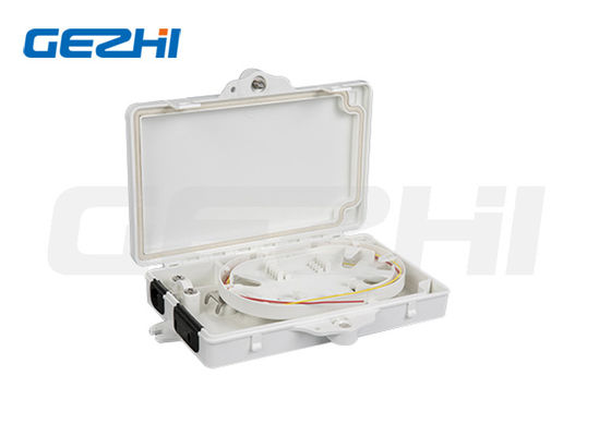 ซื้อ กล่องพักสายไฟเบอร์ออปติกกันไฟ 4 เส้นใย พร้อมพลาสติก ABS PC 2 คอร์ สำหรับการใช้งาน FTTX การผลิตออนไลน์