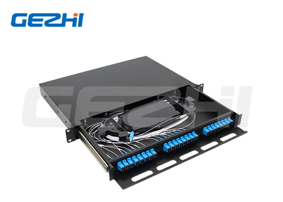 ซื้อ สไลด์ ถอนออกไฟเบอร์ออปติก กล่อง 24 คอร์ SCUPC 1U ODF กรอบการกระจายออปติก online manufacture