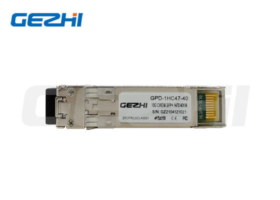 ซื้อ 10G อัตราการส่งข้อมูล CWDM 1490nm 40KM SFP+ โมดูลตัวรับสัญญาณสําหรับ Gigabit Ethernet Switch การผลิตออนไลน์