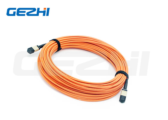 ซื้อ 24F MPO ((หญิง) - MPO ((หญิง) 3.0mm LSZH สายพับไฟเบอร์ออปติก / สายพับ online manufacture