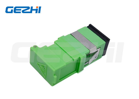 ซื้อ SC Side Shutter Fiber Optic Adapter พร้อมกริมโลหะสีเขียวและไม่มี Flange สําหรับการป้องกันเลเซอร์ การผลิตออนไลน์