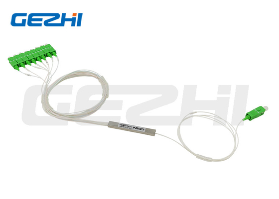 ซื้อ 1x8 ไฟเบอร์ออปติก PLC Splitter Blockness ท่อเหล็กไร้ขัด G657A1 SC / APC เครื่องเชื่อมใน GEPON, FTTH online manufacture