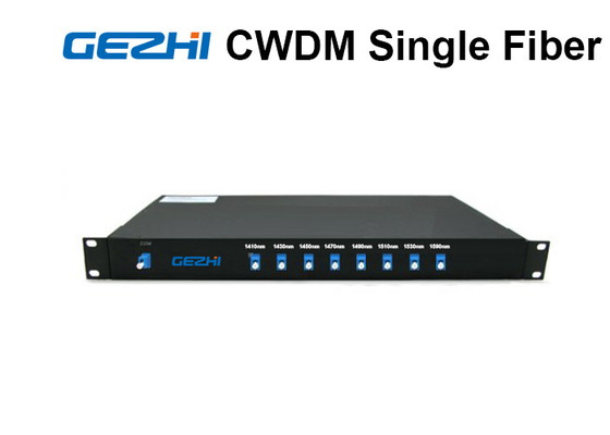 8 ช่อง CWDM Mux Demux Simplex Uni - Directional 1RU Rack Mount Single Fiber
