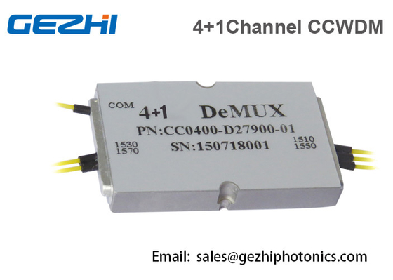 โมดูล Demux CWDM ขนาดกะทัดรัด 4+1 ช่องพร้อมพอร์ตอัปเกรด