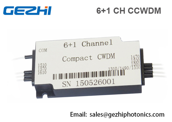 Compact CWDM 6 + 1CH CWDM Mux Demux โมดูลมัลติเพล็กเซอร์ไฟเบอร์ออปติก