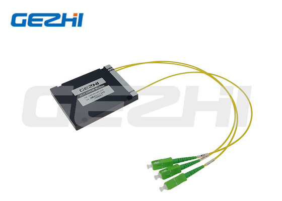 100G=100Ghz 2CH Dwdm Wdm ABS Box 100x80x10mm โซลูชั่นไฟเบอร์ออปติกส์แบบเดียว