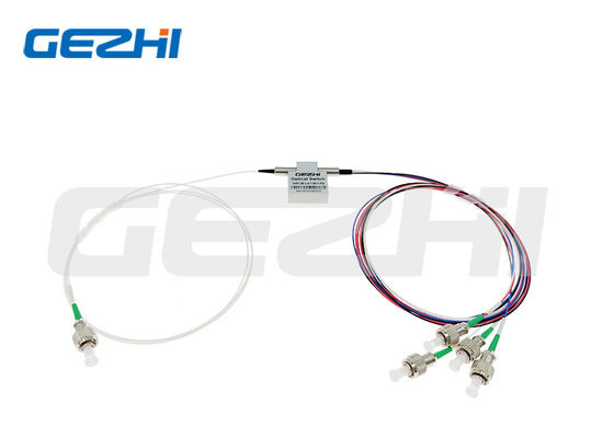 สวิตช์ใยแก้วนำแสง 1x4T 1310nm พร้อมเวลาสลับที่รวดเร็วและการควบคุมแบบ Latching หรือ Non-Latching