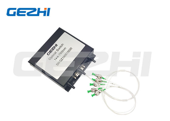 สวิตช์ใยแก้วนำแสงแบบ Single Mode Non Latching 1x4 พอร์ต สำหรับการใช้งานเครือข่ายแบบวงแหวน