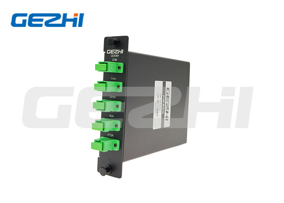 การสูญเสียการแทรกต่ำ กรอง WDM GPON 1310/1490 XGS-PON 1270/1577 วิดีโอ 1550 OTDR 1625nm WDM filtro wdm1r โมดูล