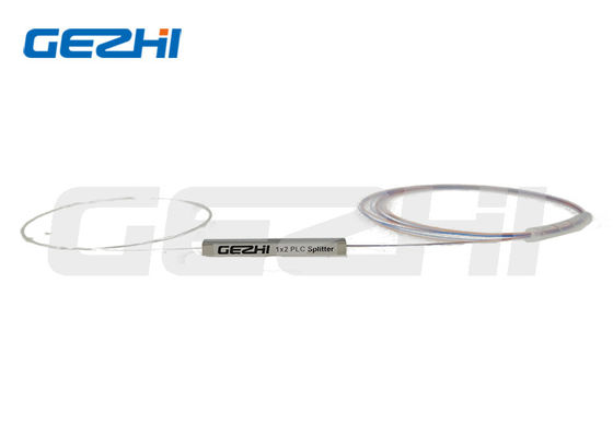 1260-1650nm 1x2 Bare Fiber Optic PLC Splitter พร้อม G657A1 Fiber สำหรับการใช้งาน FTTH