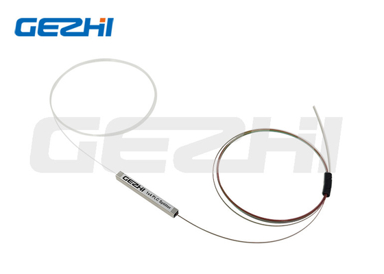1x4 Bare Fiber Optic PLC Splitter ท่อเหล็กแยก PLC แบบออปติคัลไม่มีขั้วต่อ