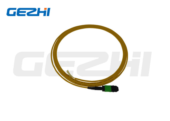LC OM3 / OM4 8/12 / 24F MPO / MTP สายแพทช์ไฟเบอร์ออปติกแจ็คเก็ต PVC / LSZH สำหรับโทรคมนาคม