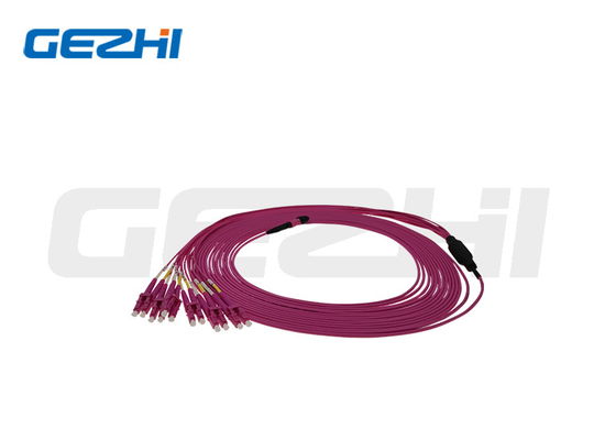 ชุดสายแพทช์มัลติโหมด MPO 8 Core OM4 สายแพทช์ MPO LC Pigtail