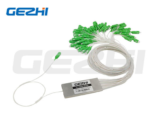 1×64 ตัวแยก PLC แบบ Single Mode แบบไม่มีบล็อกสำหรับเครือข่าย FTTX