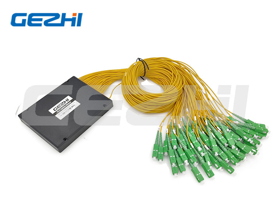 OEM 1x64 G657A1 SC / APC ไฟเบอร์ออปติกแยก PLC ประเภทกล่องโมดูล ABS