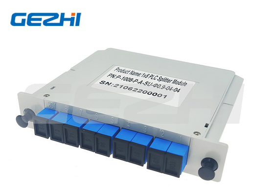 กำหนดเอง 1x8 Cassette Optical Splitter SC UPC Connectors สำหรับ GEPON