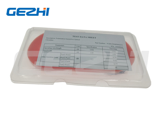 4 พอร์ต 1550nm Fiber Optical Circulator SC APC สำหรับ Fiber Bragg Grating
