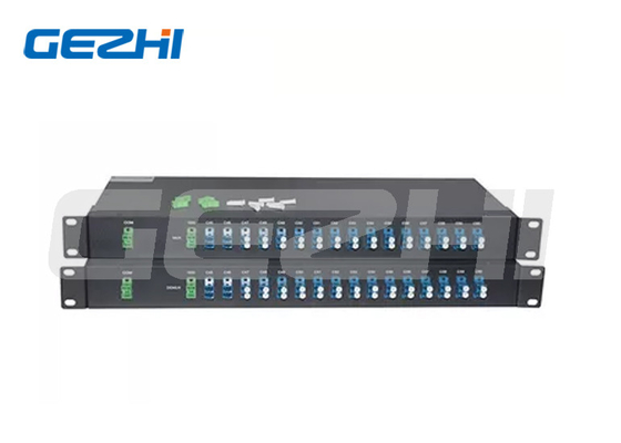 16 แชนเนล Dual Fiber DWDM Mux Demux 1U Rack Mount LC UPC