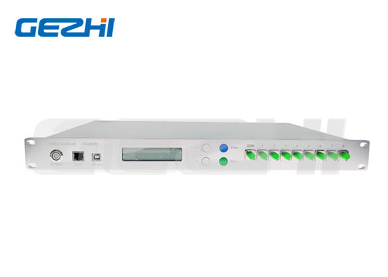 RS232 และ Ethernet Interface Rackmount 1×N(N≤8) เครื่องสวิทช์ออปติกัล ด้วยระยะความยาวคลื่น 1260~1650nm