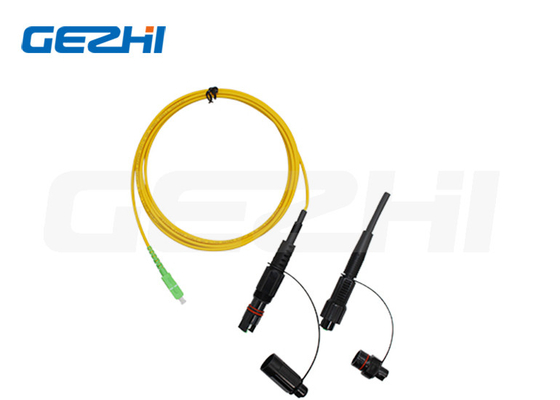 SC 9/125μm สายพัดลมกันน้ําจากสายไฟเบอร์ออปติกซิมเพล็กซ์