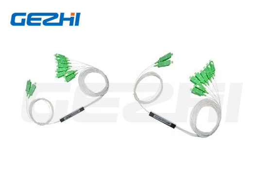 2X8 LC Single Mode 0.9mm G657A1 เครื่องแยก PLC แบบเหล็ก Fiber Optic ใน FTTx