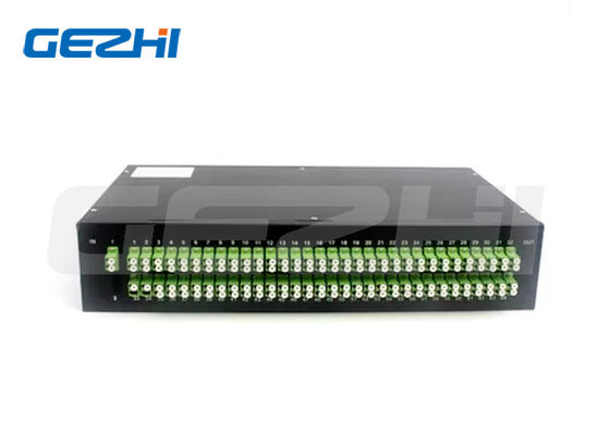 1x128 Rack Mount PLC Splitter กับการสูญเสียการใส่ที่ต่ําสําหรับเครือข่ายไฟเบอร์ออปติก