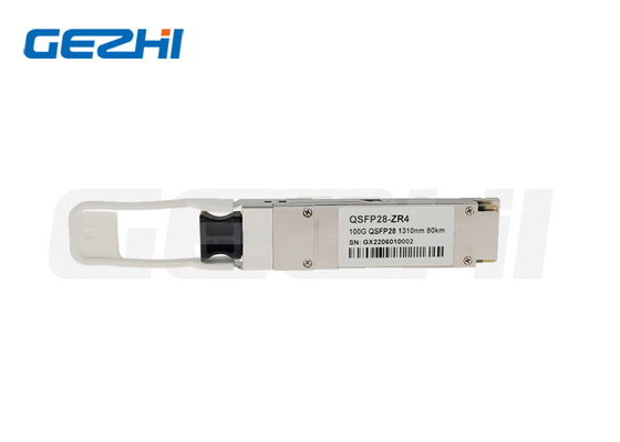 โมดูลตัวรับแสง 100G QSFP28 ZR 1310nm 80Km ที่เข้ากันได้สูง