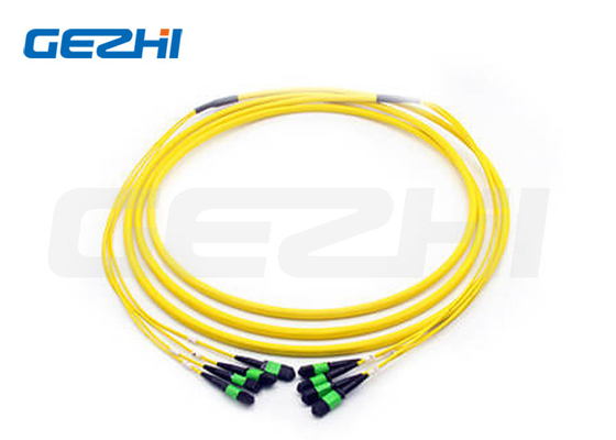 48F MPO ((หญิง) - MPO ((หญิง) 3.0mm LSZH สายไฟเบอร์ออปติก แพทช์เคเบิล / กระโปรงเคเบิล