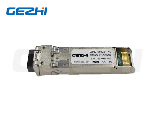 10G DWDM SFP+ เครื่องรับสัญญาณ 40KM 16dB EML C-Band 50GHz 100GHz 200GHz ITU Grid