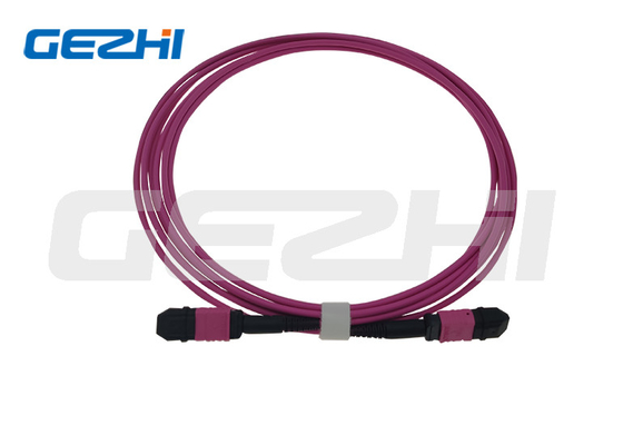 12 สายไฟเบอร์ LC Duplex 1x6 ถึง MTP สาย MPO MPO OM4 Patch Cord