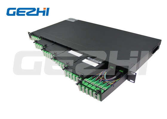 144 Core 1U Rack Mount MPO-LC/APC Single Mode Fiber ODF กรอบการกระจายไฟเบอร์ออปติก