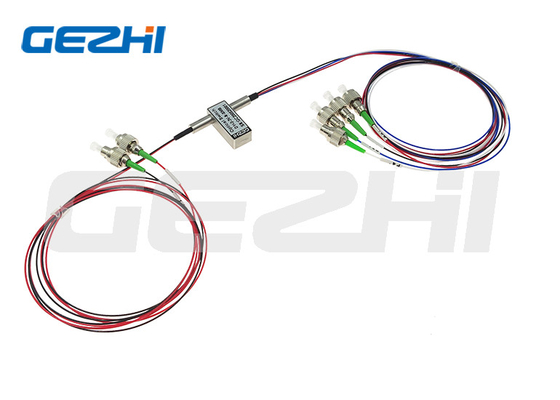เครื่องสวิทช์ออปติกส์ 2 ตัว 1x2 ออปโตเมกานิคอล 2 ตัว 1X2 LC/UPC หรือ SC/UPC