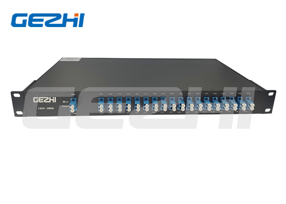 โมดูล CWDM 18CH CWDM Mux Demux 16 Ch โมลติเพล็กเซอร์ไฟเบอร์คู่ 1U 19'