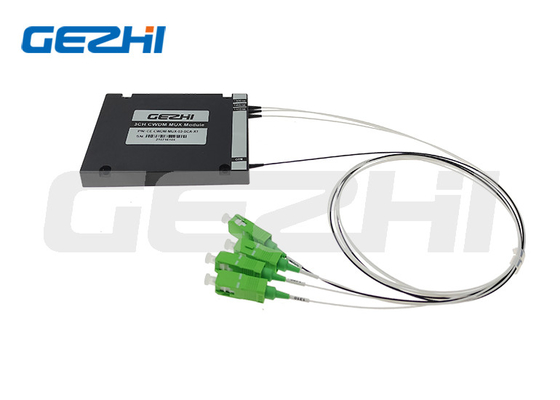 3CH CWDM Mux Module ABS Box พร้อมความยาวคลื่นและตัวเชื่อมที่กําหนดเอง