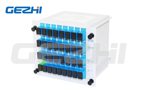 SC APC 1X32 FTTH สายไฟเบอร์ออปติกส์ splitter ประเภทการใส่ Card PLC Splitter LGX แคสเซ็ต