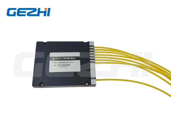 โมดูล CWDM Wdm 6+1CH CWDM MUX FTTX ABS สายไฟฟ้าเดียว SC/APC LC/APC