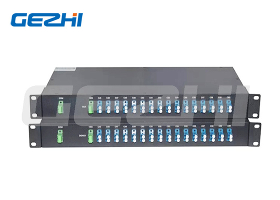 16 ช่องทาง C21-C36 ช่องไฟเบอร์คู่ FMU 1U ราคมอนท์, LC/UPC Port ขยาย DWDM Mux Demux