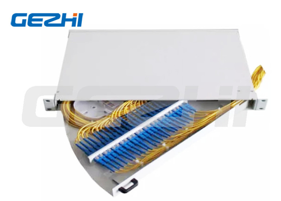 19 นิ้ว 1U ด้านดึงออก Rack Mount ไฟเบอร์ออปติก แพทช์แพนเนลสําหรับศูนย์ข้อมูลเครือข่ายไร้สาย Lan