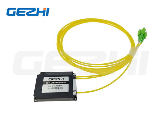 1510nm 1550nm 2CH CWDM Multiplexer Module กล่อง ABS 100X80X10 มิลลิเมตร