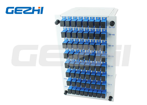 คาเซ็ตประเภทพลาสติกจําหน่ายโมดูล 1 * 64 PLC Splitter 130 * 101 * 206mm