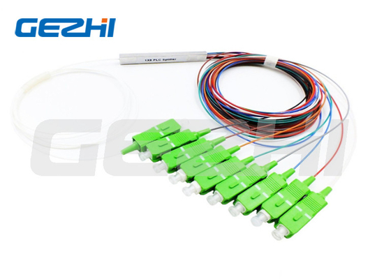 ไฟเบอร์ออปติก 1x4/1x8 มินิ PLC Splitter G657A ไฟเบอร์ประเภท 3.8-24.5 dB การสูญเสียการใส่รับประกัน