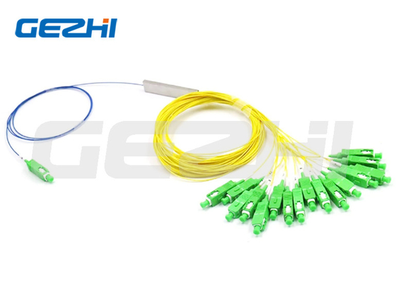 เครื่องแยกไฟเบอร์ออปติก 60x12x4mm PLC G657A2 เครื่องแยกไฟเบอร์ออปติก 1x16