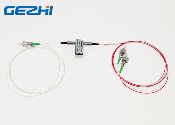 3V FC APC 1260nm สวิตช์ความยาวคลื่นกว้าง 1x2 ไฟเบอร์ออปติก