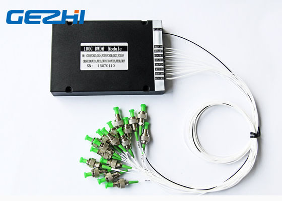 FC APC ไฟเบอร์เดี่ยว 100 กิกะเฮิร์ตซ์ C371x16 CH Passive DWDM Mux