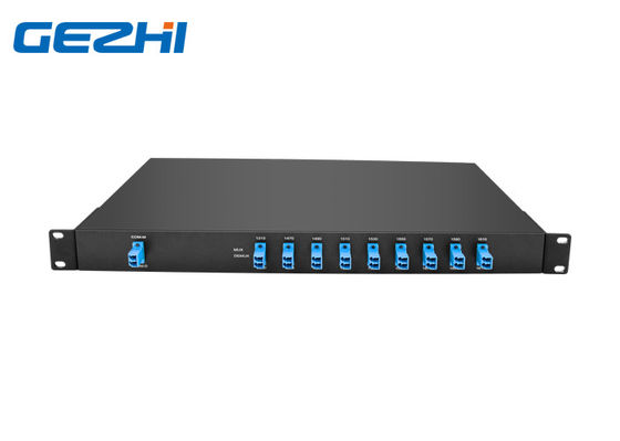 อัพเกรดพอร์ต LC PC Pigtailed Dual 1x8 Optical DWDM Mux