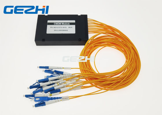 ABS กล่อง 1610nm 1x18 CWDM ส่วนความยาวคลื่นหยาบ Multiplexing