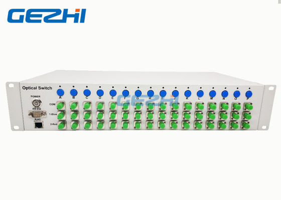 Benchtop Rack แบบติดตั้ง 16 คู่ 1x2 อุปกรณ์สลับแสง